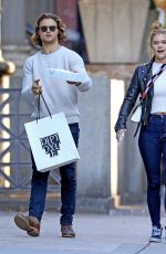 NINA AGDAL and Jack Brinkley-cook Out Shopping in New York 10/17/2017