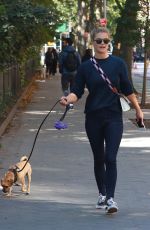 NINA AGDAL Out with Her Dog in New York 10/18/2017