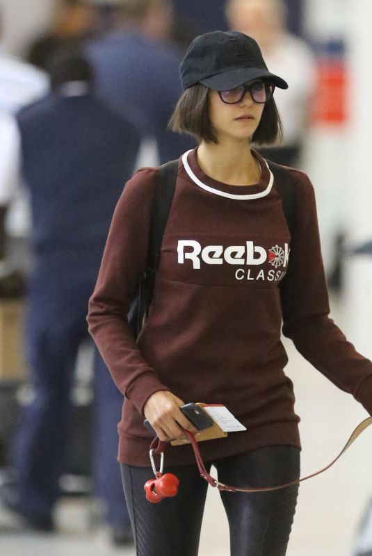 NINA DOBREV Arrives in Toronto to Film Lucky Day 10/02/2017