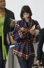 NINA DOBREV at Pearson International Airport in Toronto 10/21/2017