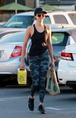 NINA DOBREV Out Shopping After Workout in Los Angeles 10/07/2017