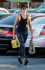 NINA DOBREV Out Shopping After Workout in Los Angeles 10/07/2017