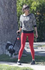 NINA DOBREV Out with Her Dog in Los Angeles 10/15/2017