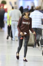 NINA DOBREV with Her Dog at Toronto Airport 10/02/2017