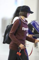 NINA DOBREV with Her Dog at Toronto Airport 10/02/2017