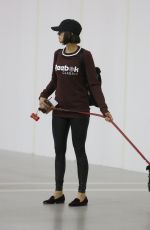 NINA DOBREV with Her Dog at Toronto Airport 10/02/2017