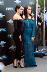 BRIE and NIKKI BELLA on the Set of Extra in Universal City 10/26/2017