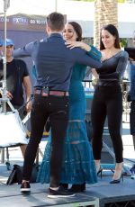 BRIE and NIKKI BELLA on the Set of Extra in Universal City 10/26/2017