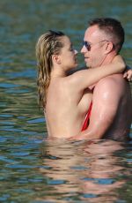 OLA JORDAN in Swimsuit on Vacation in Skiathos 09/05/2017