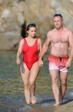 OLA JORDAN in Swimsuit on Vacation in Skiathos 09/05/2017