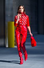 OLIVIA CULPO All in Red Out and About in New York 10/04/2017