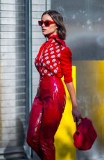 OLIVIA CULPO All in Red Out and About in New York 10/04/2017