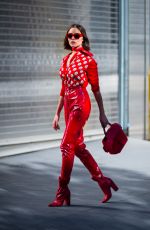 OLIVIA CULPO All in Red Out and About in New York 10/04/2017
