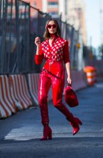 OLIVIA CULPO All in Red Out and About in New York 10/04/2017