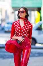 OLIVIA CULPO All in Red Out and About in New York 10/04/2017