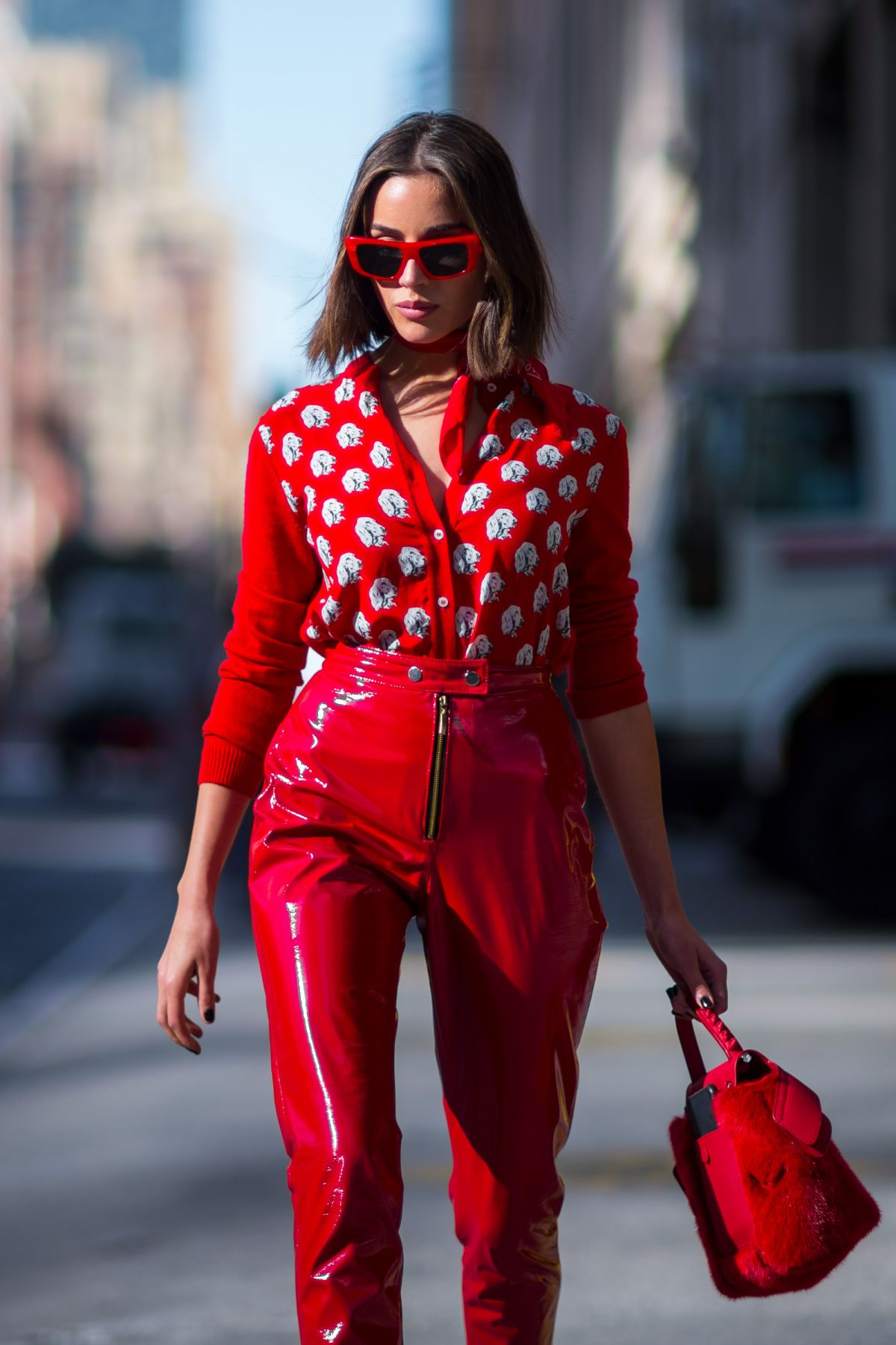 OLIVIA CULPO All in Red Out and About in New York 10/04/2017 – HawtCelebs
