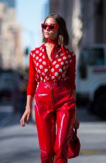 OLIVIA CULPO All in Red Out and About in New York 10/04/2017