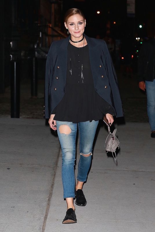 OLIVIA PALERMO Out for Dinner at Bondst Restaurant in New York 10/10/2017