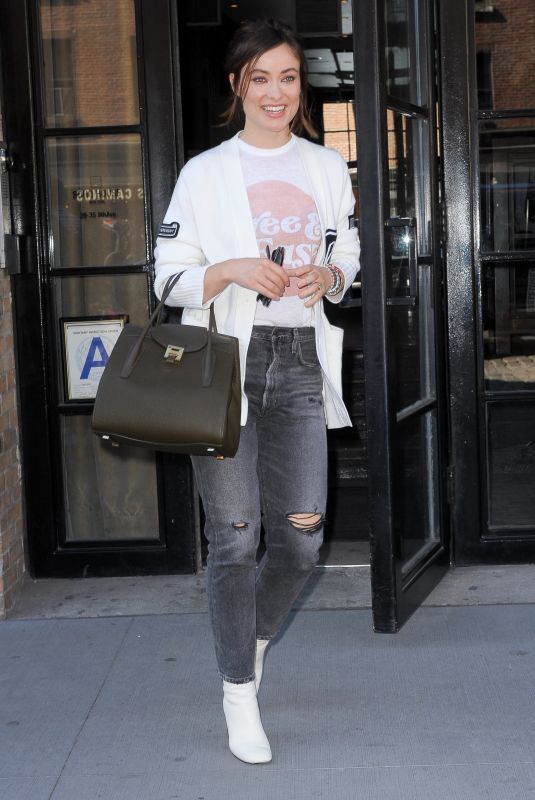 OLIVIA WILDE Leaves Her Hotel in New York 10/02/2017