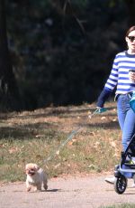 OLIVIA WLIDE Walks Her Dog at a Park in New York 10/03/2017