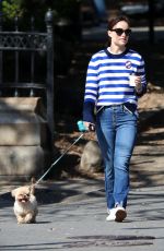 OLIVIA WLIDE Walks Her Dog at a Park in New York 10/03/2017