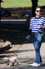 OLIVIA WLIDE Walks Her Dog at a Park in New York 10/03/2017
