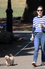 OLIVIA WLIDE Walks Her Dog at a Park in New York 10/03/2017