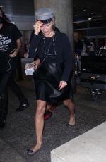 PAMELA ANDERSON at Los Angeles International Airport 10/04/2017