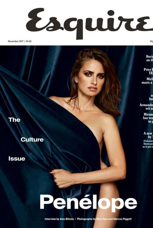 PENELOPE CRUZ in Esquire Magazine, UK November 2017