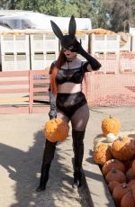 PHOEBE PRICE at Pumpkin Patch on the Set of a Photoshoot 10/11/2017