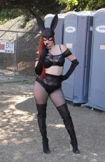 PHOEBE PRICE at Pumpkin Patch on the Set of a Photoshoot 10/11/2017