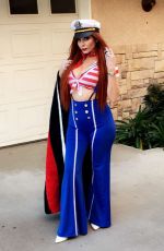 PHOEBE PRICE in a Halloween Costumes Out in Los Angeles 10/15/2017