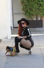 PHOEBE PRICE in Her Halloween Costume Out in Beverly Hills 10/27/2017