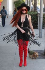 PHOEBE PRICE Out with Her Dog in Beverly Hills 10/11/2017