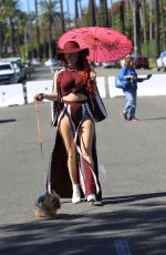 PHOEBE PRICE Walks Her Dog Out in Beverly Hills 10/21/2017