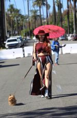 PHOEBE PRICE Walks Her Dog Out in Beverly Hills 10/21/2017