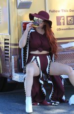 PHOEBE PRICE Walks Her Dog Out in Beverly Hills 10/21/2017