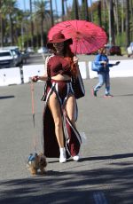 PHOEBE PRICE Walks Her Dog Out in Beverly Hills 10/21/2017