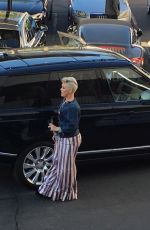 PINK Leaves Carpool Karaoke for James Corden Show in Los Angeles 10/27/2017