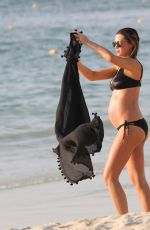 Pregnant ABIGAIL ABBEY CLANCY in Bikini on the Beach in Dubai 10/06/2017