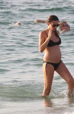 Pregnant ABIGAIL ABBEY CLANCY in Bikini on the Beach in Dubai 10/06/2017