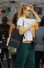 Pregnant BEHATI PRINSLOO Shopping at Farmers Market in Beverly Hills 10/01/2017