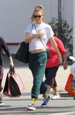 Pregnant BEHATI PRINSLOO Shopping at Farmers Market in Beverly Hills 10/01/2017