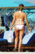 Pregnant CATHY HUMMELS in Bikini and Swimsuit at a Beach in Dubai 10/20/2017
