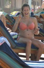 Pregnant CATHY HUMMELS in Bikini on Holiday in Dubai 10/22/2017