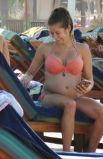 Pregnant CATHY HUMMELS in Bikini on Holiday in Dubai 10/22/2017