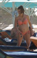 Pregnant CATHY HUMMELS in Bikini on Holiday in Dubai 10/22/2017