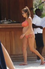 Pregnant CATHY HUMMELS in Bikini on Holiday in Dubai 10/22/2017