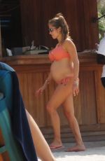 Pregnant CATHY HUMMELS in Bikini on Holiday in Dubai 10/22/2017