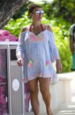 Pregnant COLEEN ROONEY at a Beach in Barbados 10/27/2017